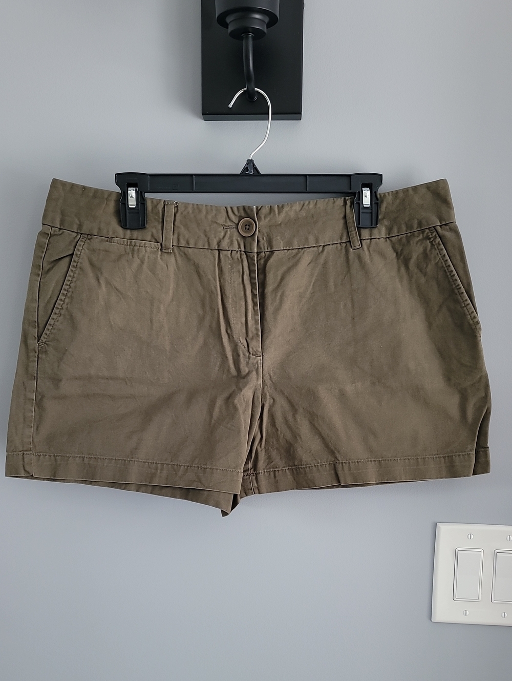 LOFT Olive Green Cotton Shorts